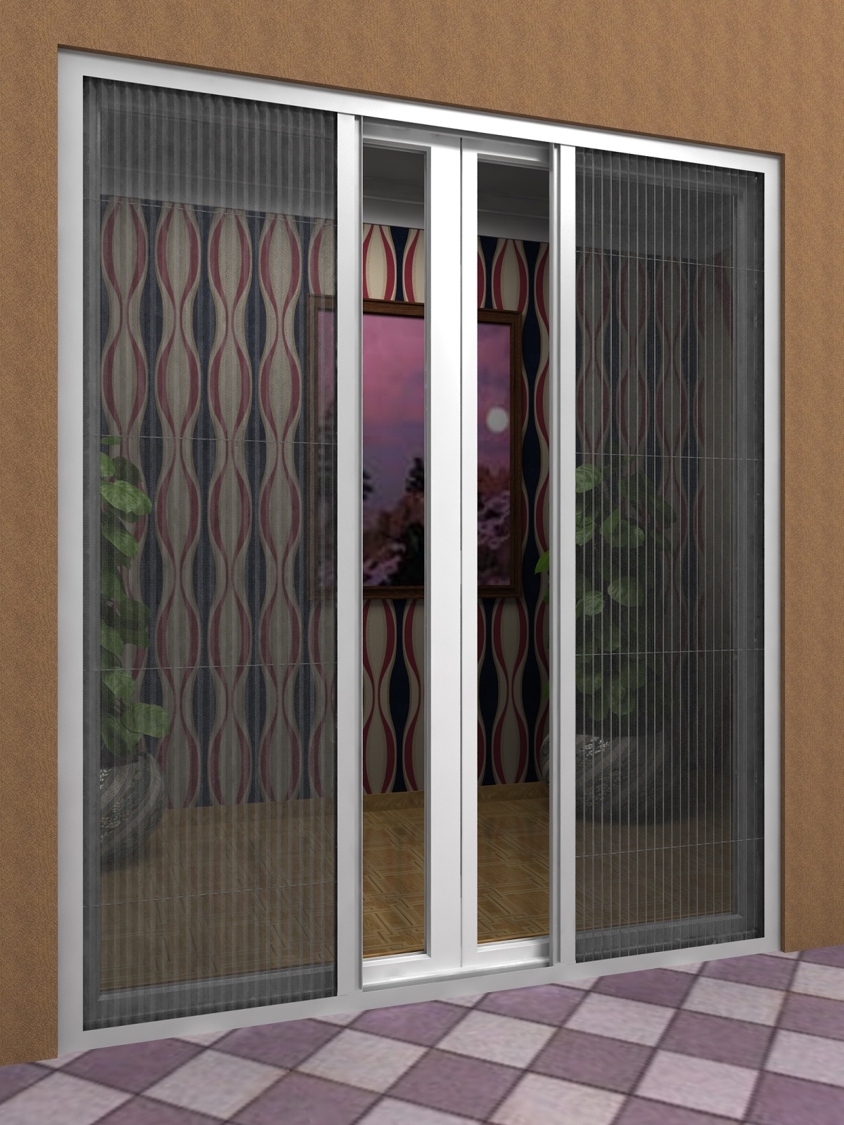 Crease Fit Pleated Double Mosquito Net Image 1